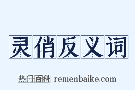 灵俏反义词是什么意思的图片